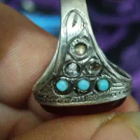 انگشتر نقره عیار ۹۰ عقیق یمن قدیمی|جواهرات|زرند, |دیوار