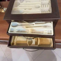 کنسول قاشق و چنگال چوبی سه کشو برند ورسا|ظروف سرو و پذیرایی|مشهد, کوشش|دیوار