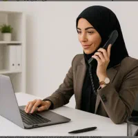 منشی خانم مسلط به زبان عربی