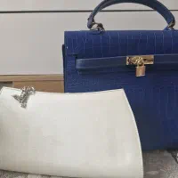 کیف مجلسی و عقد و مراسم  کیف چرم مصنوعی ابی
