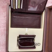 ست برازنده کیف پول و جا کلیدی برند تک چرم با جعبه|کیف، کفش، کمربند|تهران, هفده شهریور|دیوار