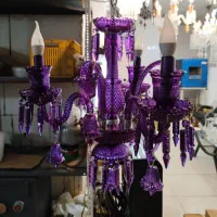 لوستر سه شاخه بنفش/کاری شیک و تمیز|لوستر و چراغ آویز|تهران, بهارستان|دیوار