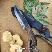 چاقو بوشگراف دستساز فولادی مصطفی+غلاف چرمی (زنجان)