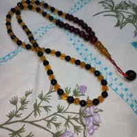 تسبیح حدید سیاه و سنگ شرف شمس
