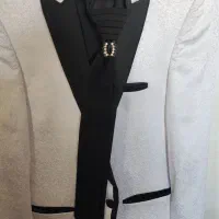 کت و شلوار سفیدومشکی