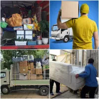 کارگر اثاثیه منزل همراه شش چرخ