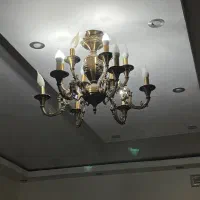 لوستر برنجی ۶شاخه ۱۲ شله