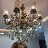 لوستر برنزی|لوستر و چراغ آویز|اراک, |دیوار