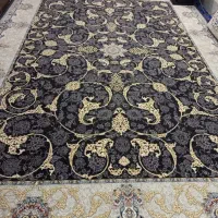 فرش ۱۲ متری ۷۰۰ شانه سرمه ای افشان