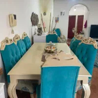 نهار خوری 8 نفره صندلی مبلی با چوب نراد اصل