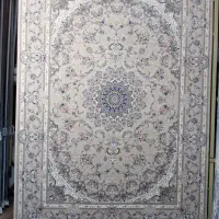 فرش ۱۲۰۰ شانه با ضخامت بالا نقشه اصفهان کرم و بژ