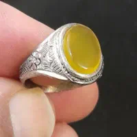 انگشتر نقره نگین عقیق شرف الشمس