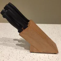 ست چاقو IKEA استند چوب طبیعی