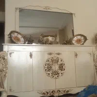 آیینه وکنسول صدفی قلم سیاه چهاردر