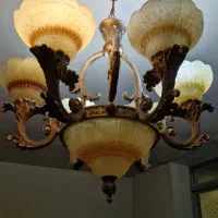 لوستر گل آفتابگردان زرد اُخرایی|لوستر و چراغ آویز|مشهد, کوثر|دیوار