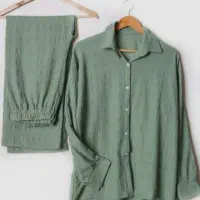 ست مانتو و شلوار نخی