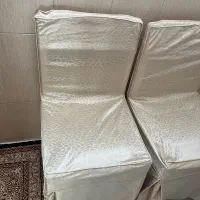 صندلی سفیدرنگ جنس چوب باروکش|صندلی و نیمکت|تبریز, |دیوار