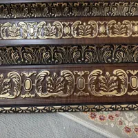 کتیبه پرده پلی استایرن روکش پی وی سی طلایی ۶ متر