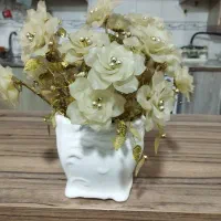 گل گلدان|گل مصنوعی|بومهن, |دیوار