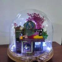 ماکت .تراریوم .هدیه تولد گل  دست‌ساز  دکوری کادویی