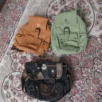 کیف کوله و کتان ساده پر مدل