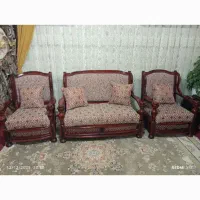 مبل چوب گردو اصل|مبلمان خانگی و میز عسلی|صحنه, |دیوار