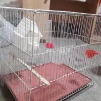 ۲ عدد قفس پرنده سالم همراه با لوازم