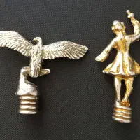 قطعه رزوه دار مرد و عقاب برنجی|کلکسیون اشیاء عتیقه|خرمدره, |دیوار