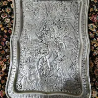 سینی قلم زنی قدیمی سنگین