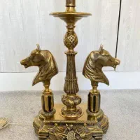 آباژور ایستاده شمایل اسب برنز برنزی آنتیک|چراغ خواب و آباژور|تهران, سعادت‌آباد|دیوار