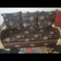 مبل راحتی 7 نفره روکش چرم نو
