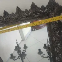 آینه و شمعدان عروس تمام برنز طرح نقره