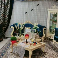 پرده همراه با قاب و دوعدد دستک