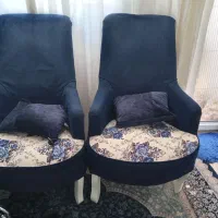 مبل۷نفره کرم رنگ۳تومن.نیم ست سرمه ایی ومیزش۳|مبلمان خانگی و میز عسلی|کرج, حیدرآباد|دیوار