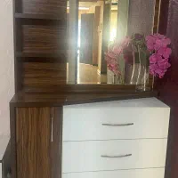 میز آرایش تمام چوب با کشو ریلی