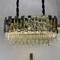 لوستر کریستال رایان شامپاینی مدرن 80×30|لوستر و چراغ آویز|تهران, نیروی هوایی (پیروزی)|دیوار