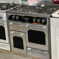 اجاق گاز طرح فر استیل چهاردرب مدل توان // جدید