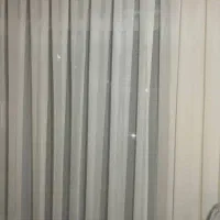 پرده حریر سفید بدون نقص