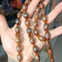 تسبیح کشکول نقره کوب