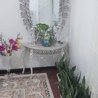 اینه کنسول بسیار زیبا مناسب جهیزیه عروس|بوفه، ویترین، کنسول|ساری, |دیوار