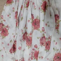 پرده حریر گلدار کاملاً نو|پرده، رانر، رومیزی|رشت, بلوار گیلان|دیوار