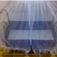 یک عدد گهواره فلزی و کالسکه ست سرمه ای نقره ای