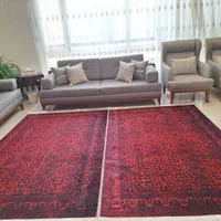 فرشینه طرح کابل زمینه لاکی|فرش|اراک, |دیوار