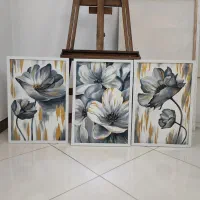 تابلو نقاشی سه تیکه (همراه قاب) پرداخت درب منزل