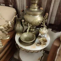 ست کامل سماور سینی قوری پارچ شیرنشان