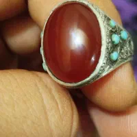 انگشتر نقره عیار ۹۰ عقیق یمن قدیمی|جواهرات|زرند, |دیوار