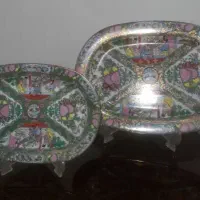 دیس گل مرغی طلاکوب ظرف ظروف آنتیک قدیمی دکوری