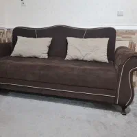 فروش مبل هفت نفره چوب روس اصل پارچه مخمل