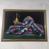 نقاشی بسیار زیبا از فرش و پیرهن دخترانه تا۱۳سال