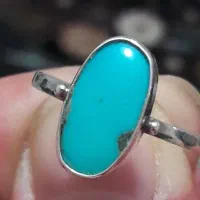 فیروزه قدیمی و پاک نیشابور رکاب ظریف زنانه|جواهرات|پرند, فاز ۶|دیوار